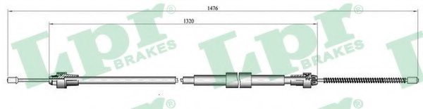 LPR C0137B Cable, parking brake
